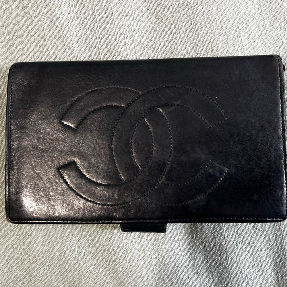 Authentic Chanel long wallet bifold